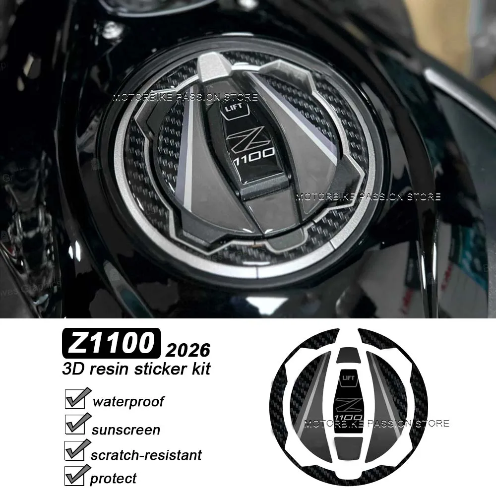 

Защитные наклейки на крышку топливного бака мотоцикла Z1100, 3D-накладки из карбона на крышку бензобака, декоративные наклейки для Z 1100 z1100 2026