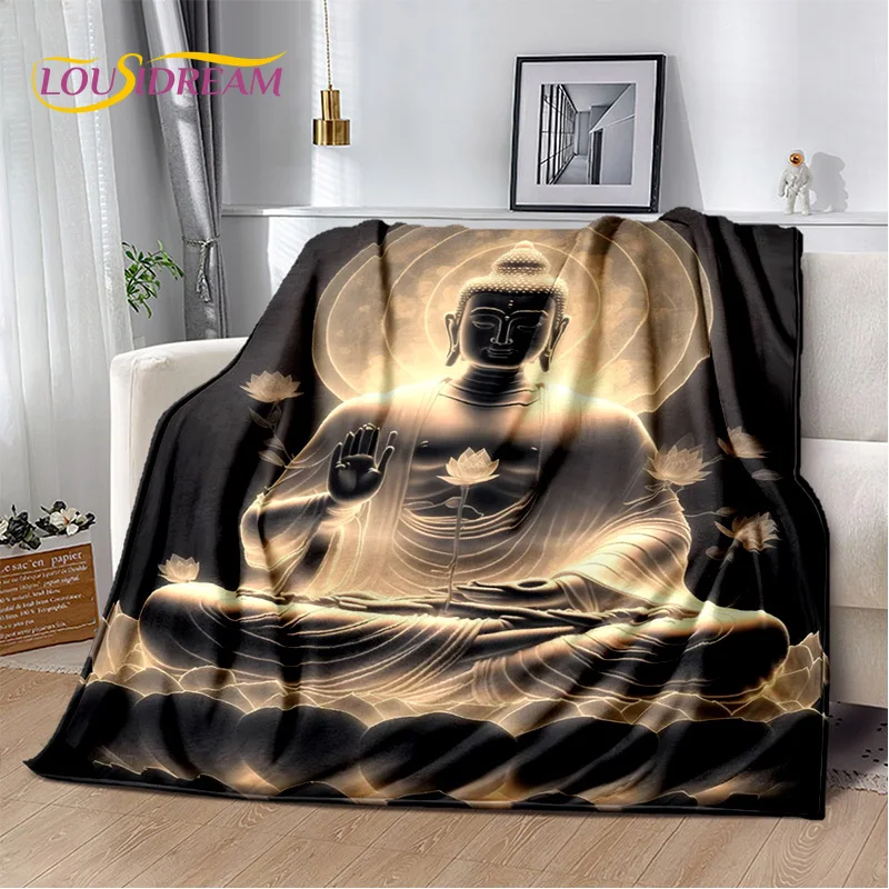 부처님 불교 종교 사규니 명상 보살, 기도하는 담요, 부드러운 던지기 담요, 가정 침실 침대 소파 커버