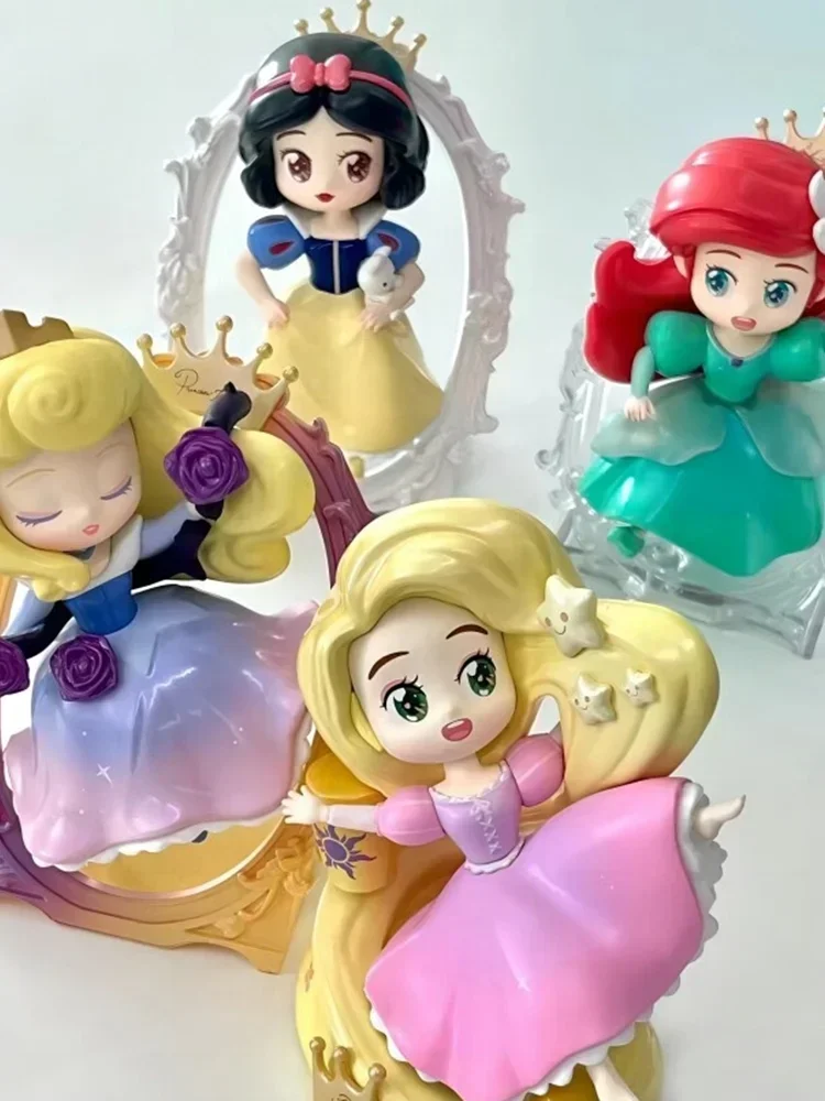 Disney Princess Chase A Dream Series Caixa cega, Figuras de ação Anime, Caixa Adivinha Surpresa, Brinquedos fofos, Modelo de desenho animado, Presente ornamentos