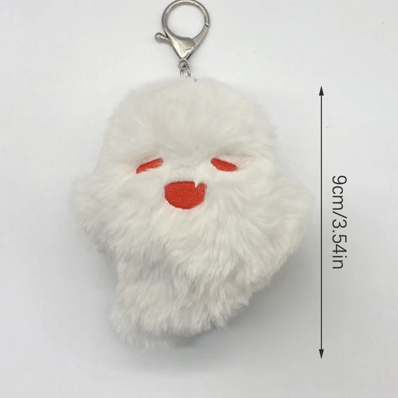 Cute Doll Anime Keychain Hu Tao Ghost Kawaii Plush Stuffed Cartoon Bag Pendant Kawaii Ornament Friend Gift