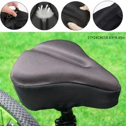 Bike Seat Cover Padded Wide Gel Soft Pad Exercise Bike Seat Cushion Wide Foam Bicycle Seat Cushion Covers Accessories Decor Tool