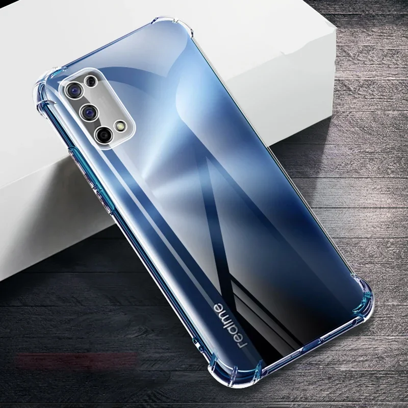 

Air Bag Phone Case Anti Drop for OPPO Realme 7 Pro 7i 5G Transparent Defence Protect Shockproof Soft Silicone Back Cover Housing
