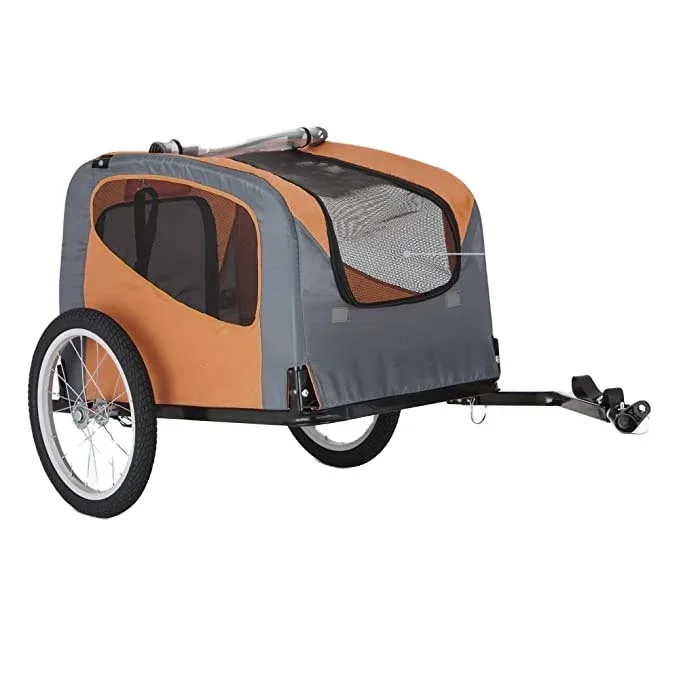 High Quality Beautiful Pet Dog Bicycle Trailer Outdoor Bicycle Transportation Bicycle Trailer Foldable Children's Trailer