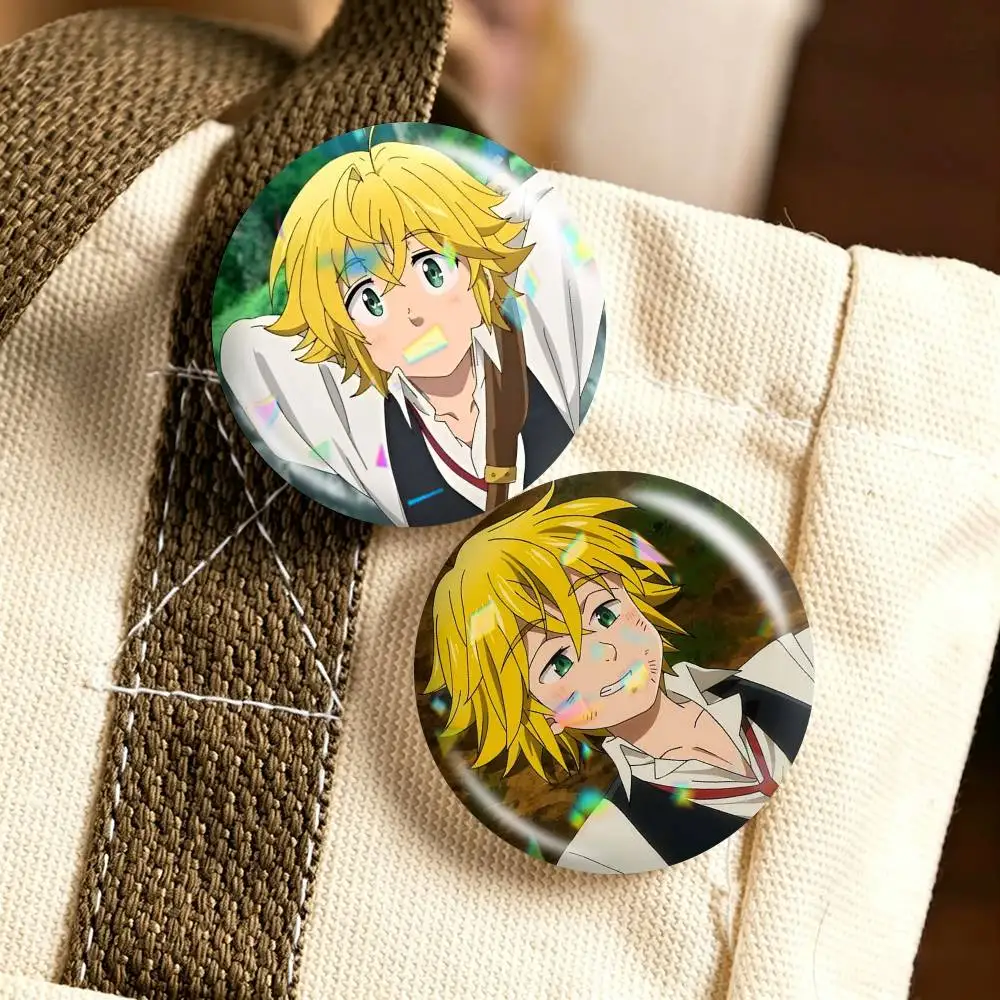Anime T-The Seven Deadly Sins 25 32 44 58 75mm Badges Personalized Round Brooches Pins Accessory Gift
