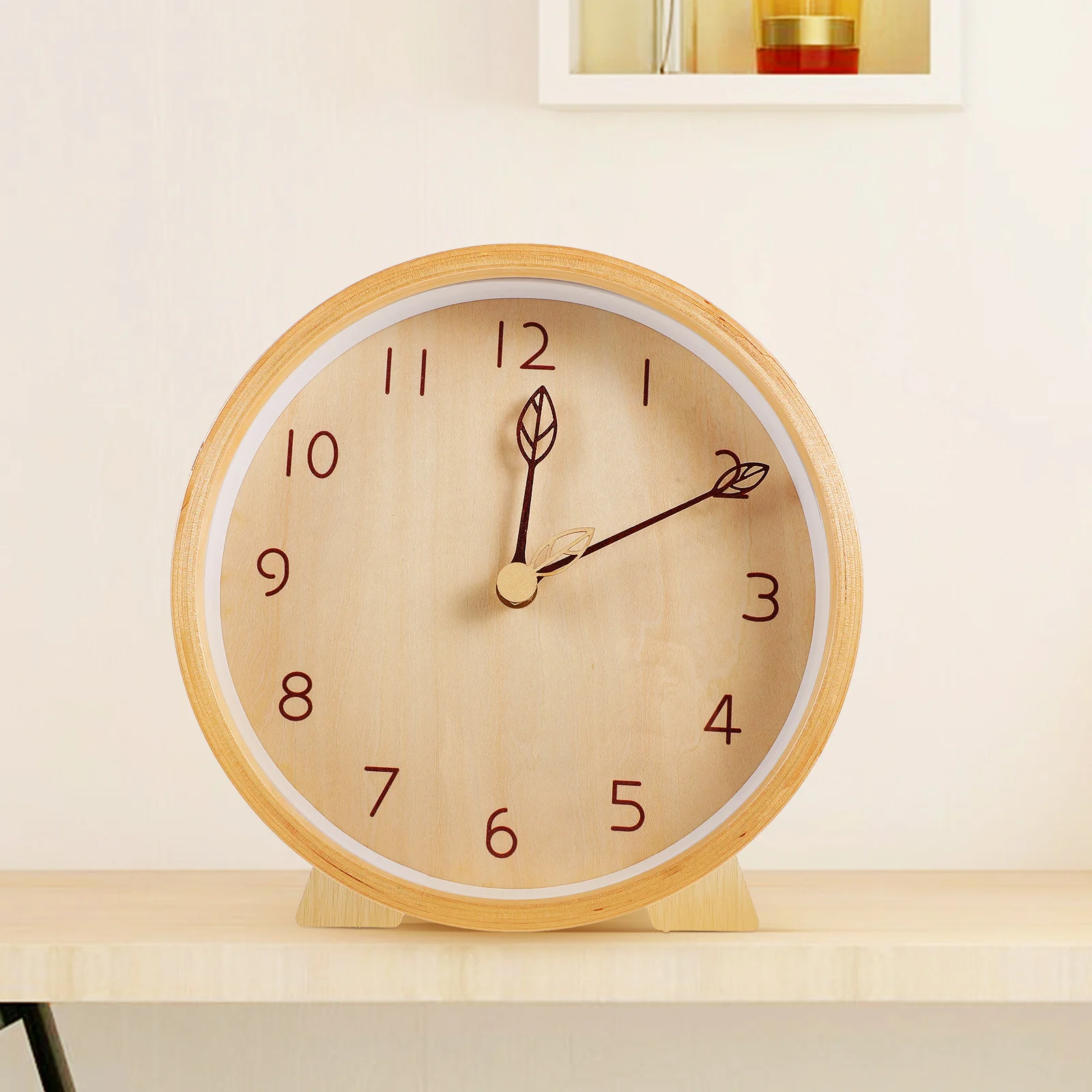

Wooden Clock Home Decor Silent Desk Clock Non Ticking Office Room Kitchen Company Coffee Shop Ornament Christmas