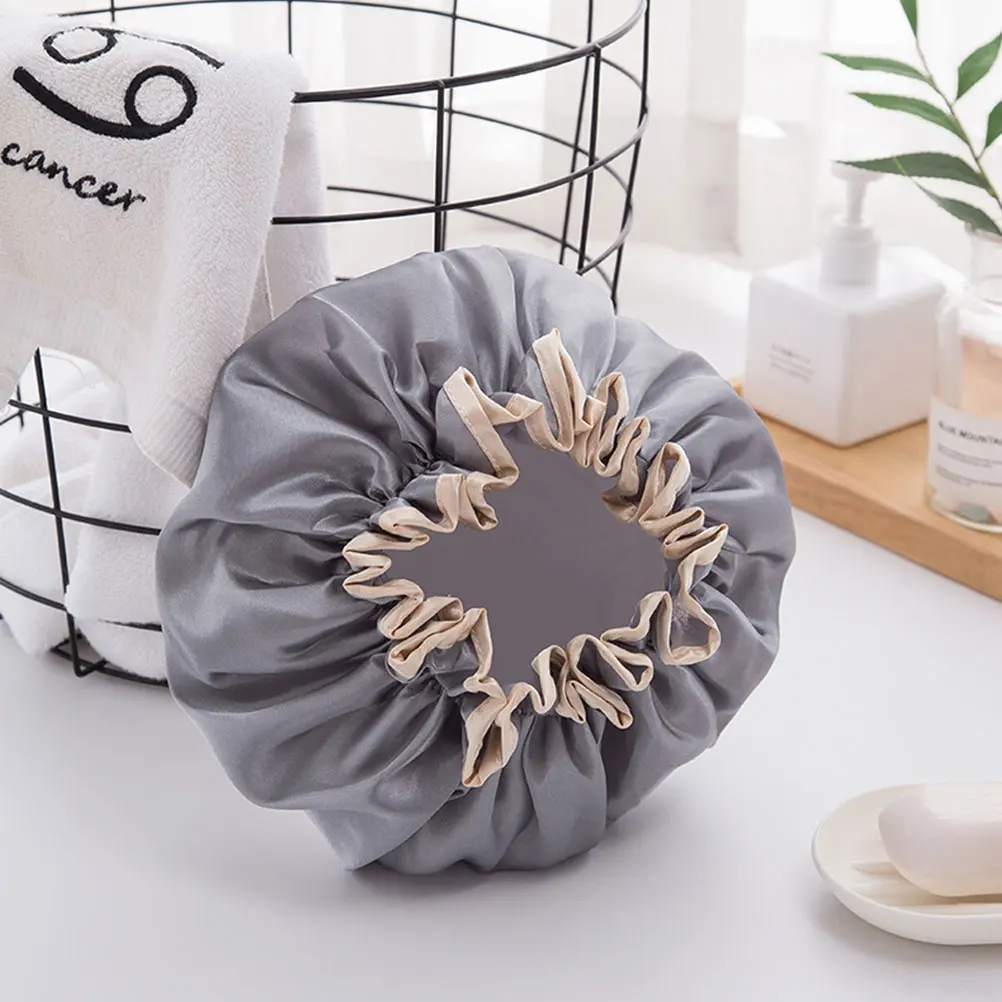

5Pcs Shower Hat Waterproof Elastic Reusable Waterproof Shower Cap Durable Comfortable Adults Women Bath Cap Home Daily Use
