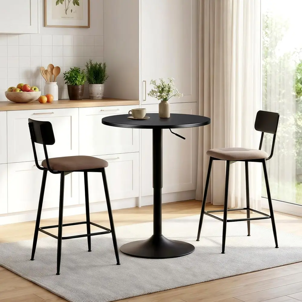 

Adjustable Height Pub Table 2736, Round Cocktail Tables for Parties, High Top Table for Bistro, Dining Room, Restaurant, Cafe,
