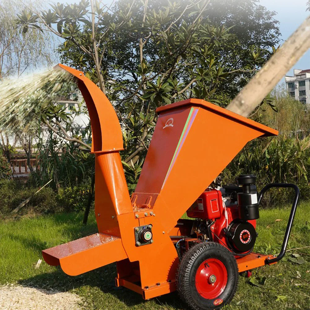 China Factory 13HP Wood Chipper Shredder  Diesel Engine Branch Shredder for Sales