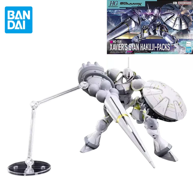 

Bandai Original GUNDAM Anime Figure HG 1/144 MS-15/H XAVIER'S GYAN HAKUJI-PACKS Action Figure Toys for Kids Gift Collectible