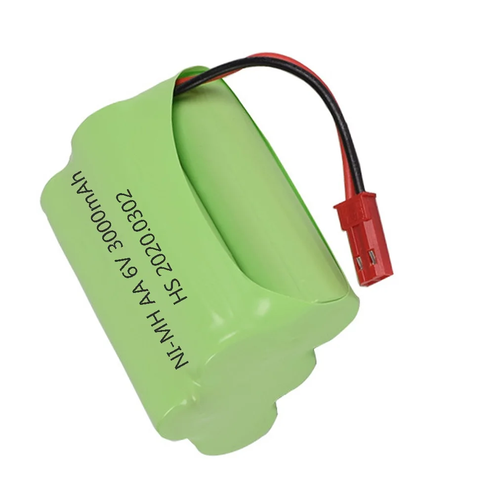 Batterie aste Ni-laissée avec prise JST, ensemble de chargeur pour voiture RC, robot, odorprécieux, bateau RC, AA, 3000mAh, 6V, 2400mAh