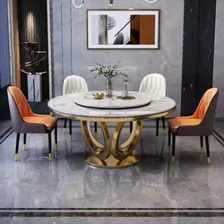 Desk Kitchen Dining Tables Coffee Conference Cocktail Marble Round Dining Table Salon Console Table A Manger Balcony Furniture