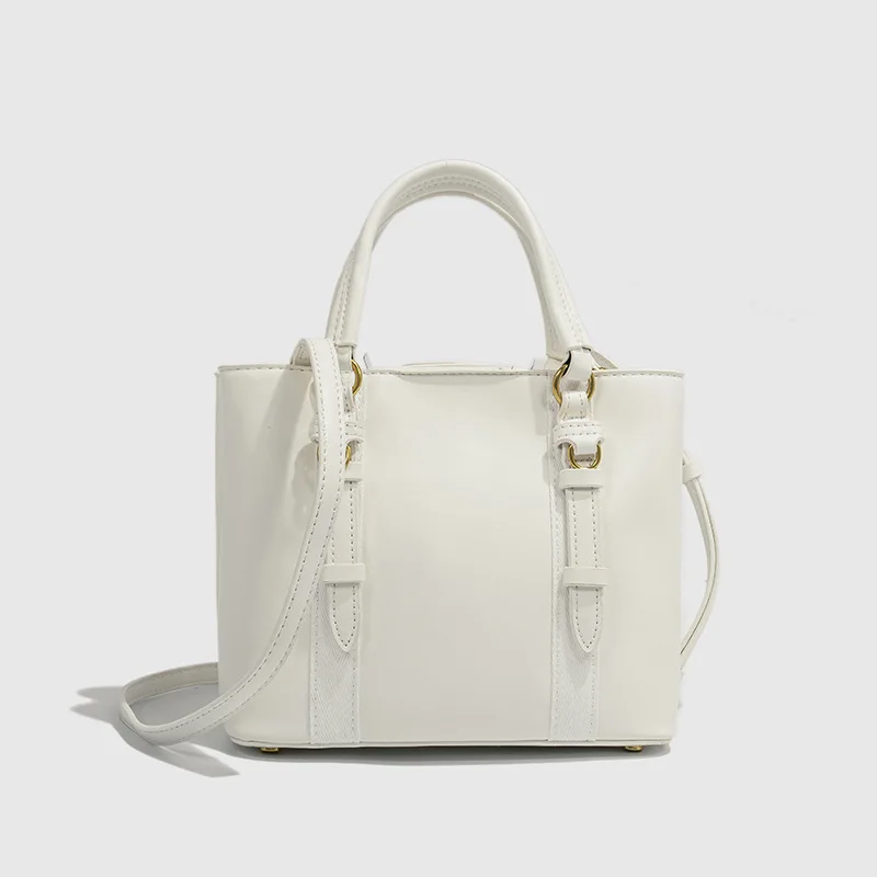 Tas Tote Wanita Tas Pegangan Atas Antik Tas Bahu Modis Kulit PU Solid Tas Selempang Kapasitas Besar Tas Tangan Komuter