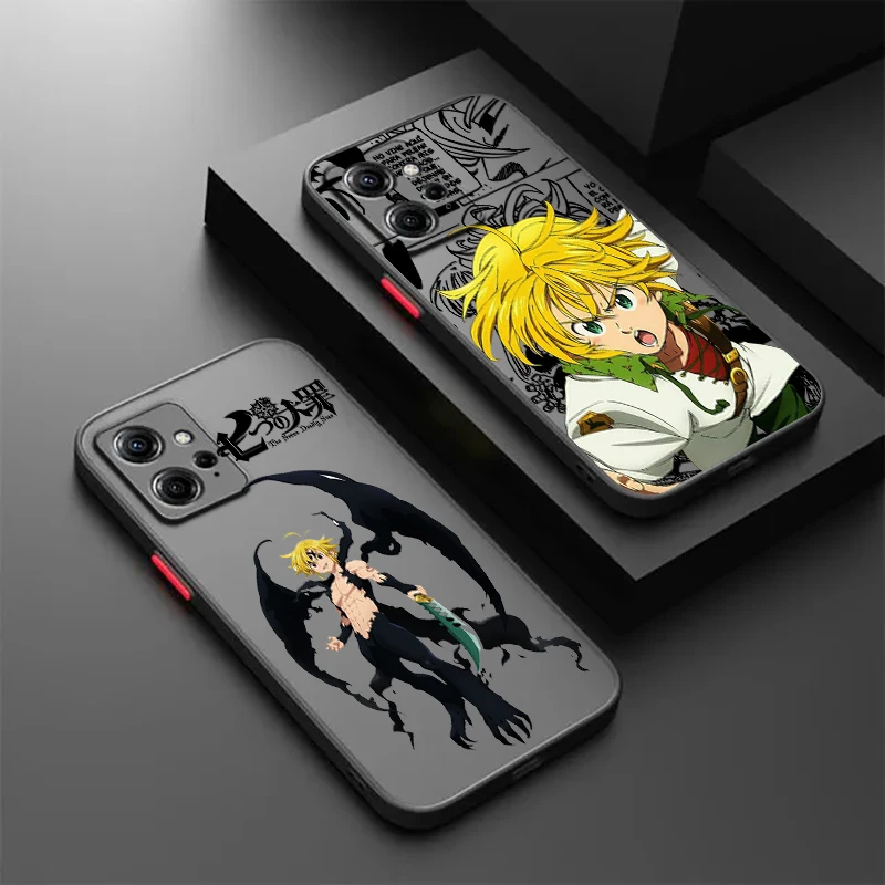 T-The Seven Deadly Sins Anime Cool Frosted Translucent For Redmi Note 13R 13 12 12S 12T 11 11T 11E 10 Pro Plus 5G Cover