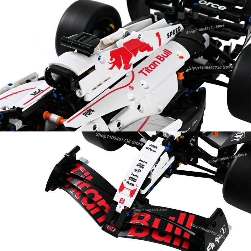 NEW MK6025 Technical Classic Performance 1900+Pcs RB21 White Sports Car Building Blocks MOC DIY Assembly Model Set Boys Toy Gift view 6