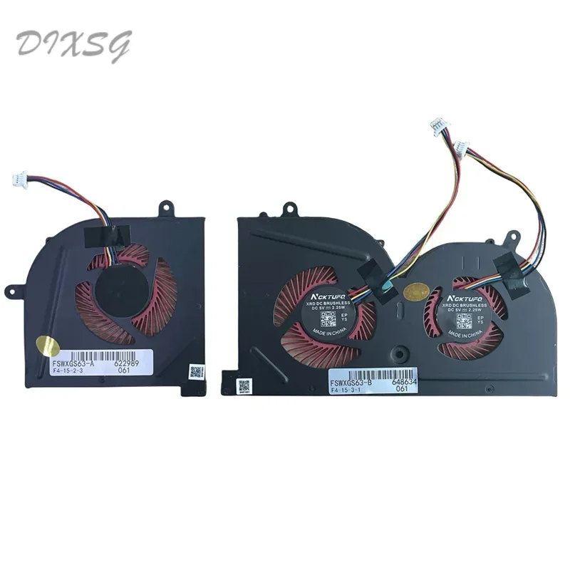 Ventilador de refrigeración GPU para CPU de ordenador portátil, repuesto para MSI, GS63, GS63VR, GS73, GS73VR, GS62, GS72, MS-17B1, serie MS-17B2, BS5005HS-U2F1