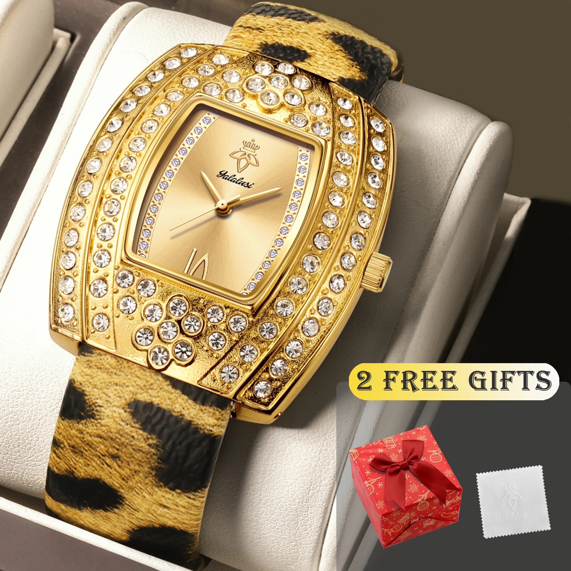 

Yalalusi Brand 1 Barrel-Shaped Elastic Bracelet Quartz Watch Comes with an elegant gift box and jewelry polishing cloth
