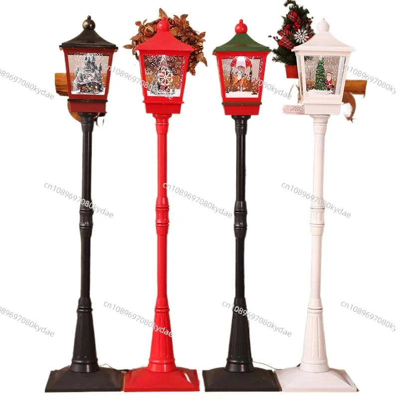 Christmas Decoration Electric Music Snow Street Lamp Decoration Hall Show Window Scene Layout Props