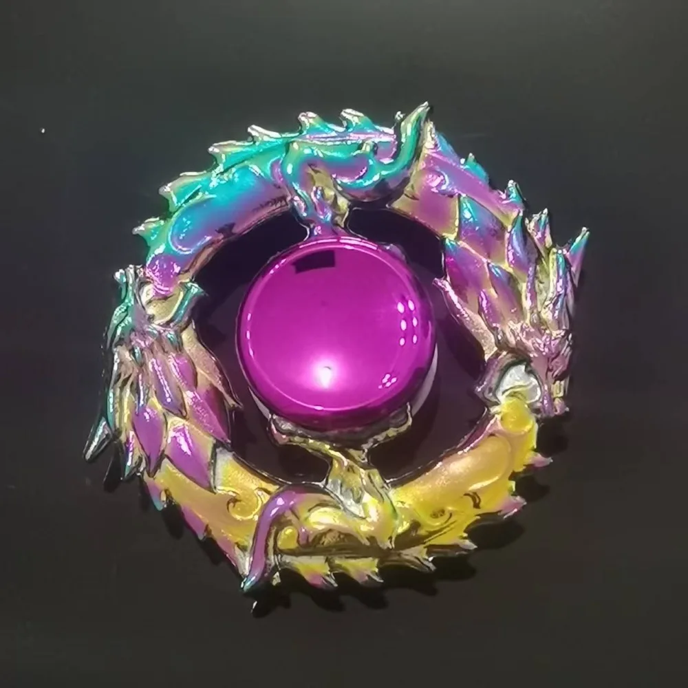 新型カラフル合金フィジェットスピナー グラデーションカラー R188 静音ベアリング EDC メタルハンドスピナー 大人用ストレス解消 フィジェットトイ