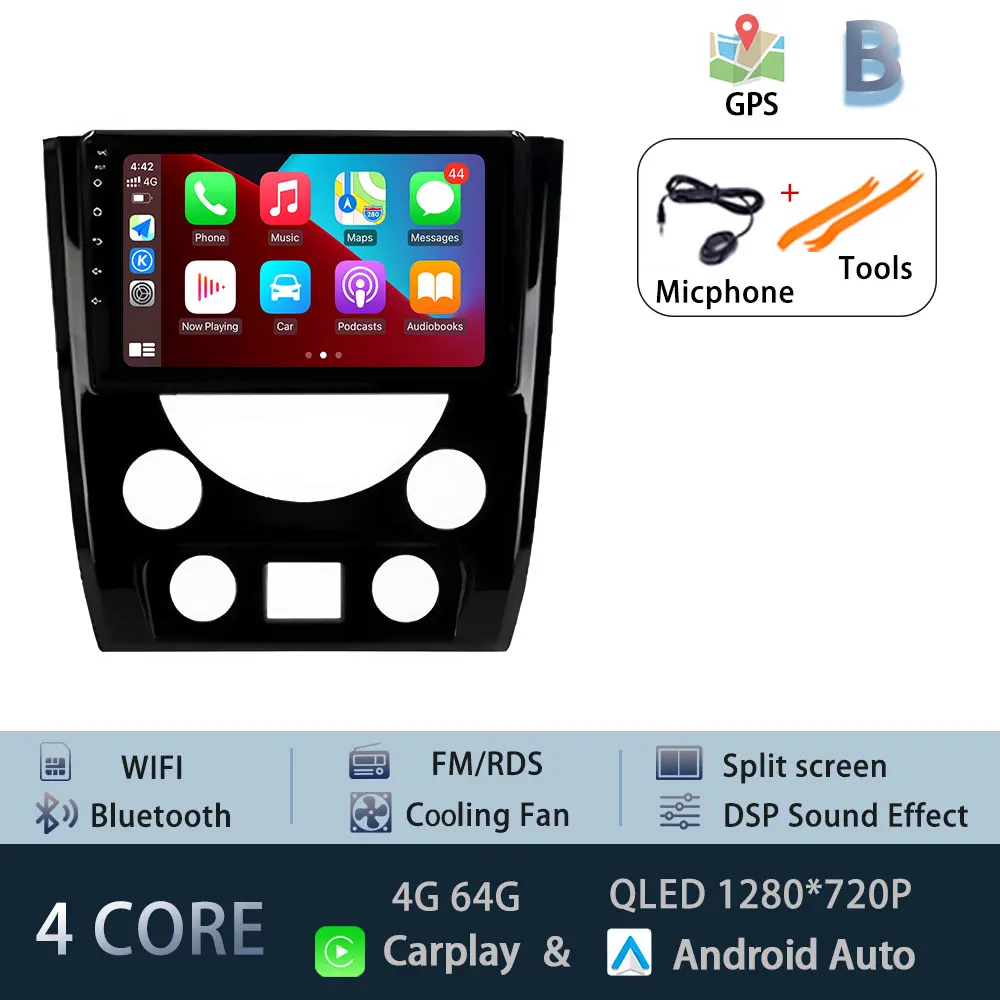 Carplay Android 15 Auto Voor SsangYong Rexton W 2014-2016 GPS Autoradio Navigatie Multimedia Video Player Stereo BT
