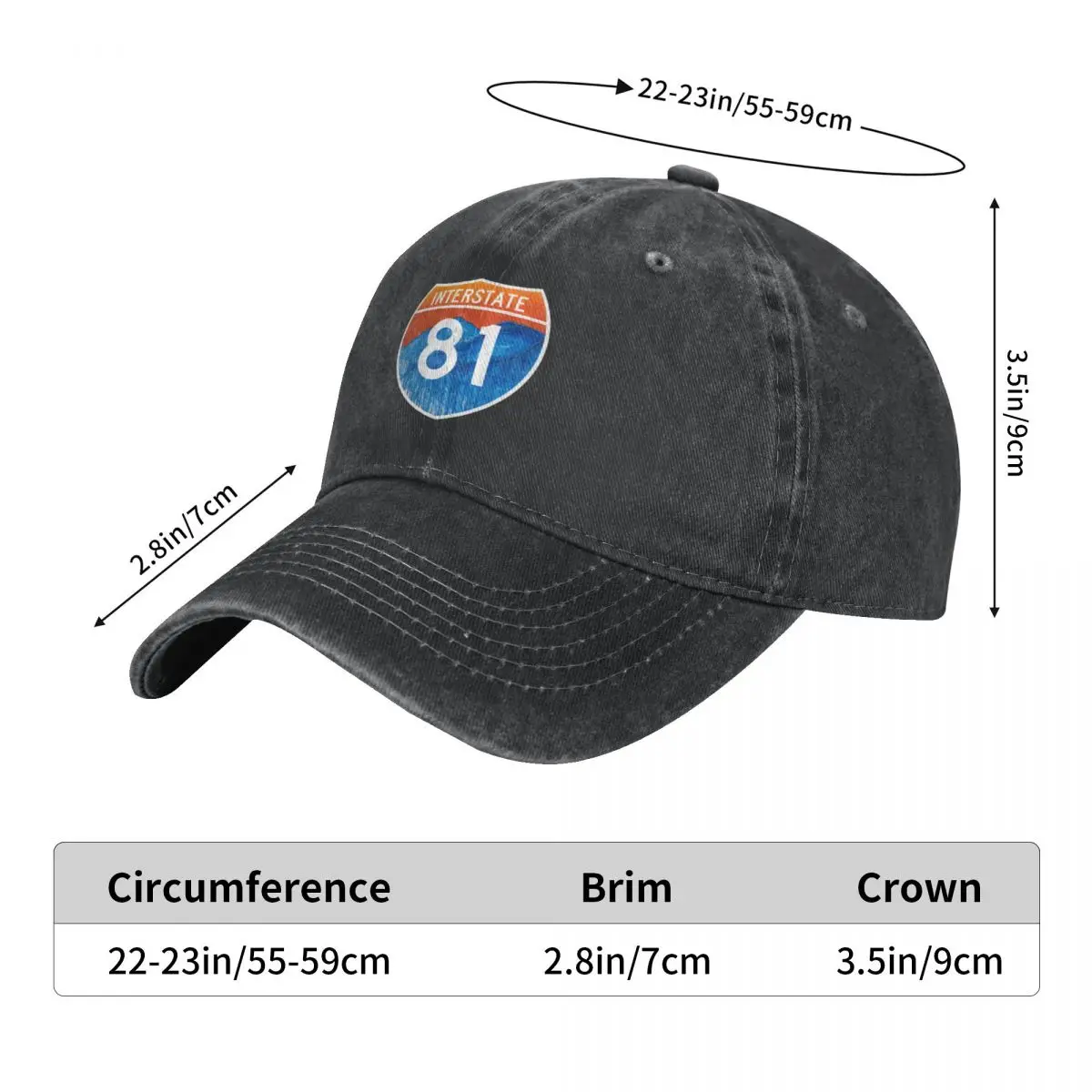 Interstate 81 Cowboy Hat Icon New Hat Men's Hats Women's