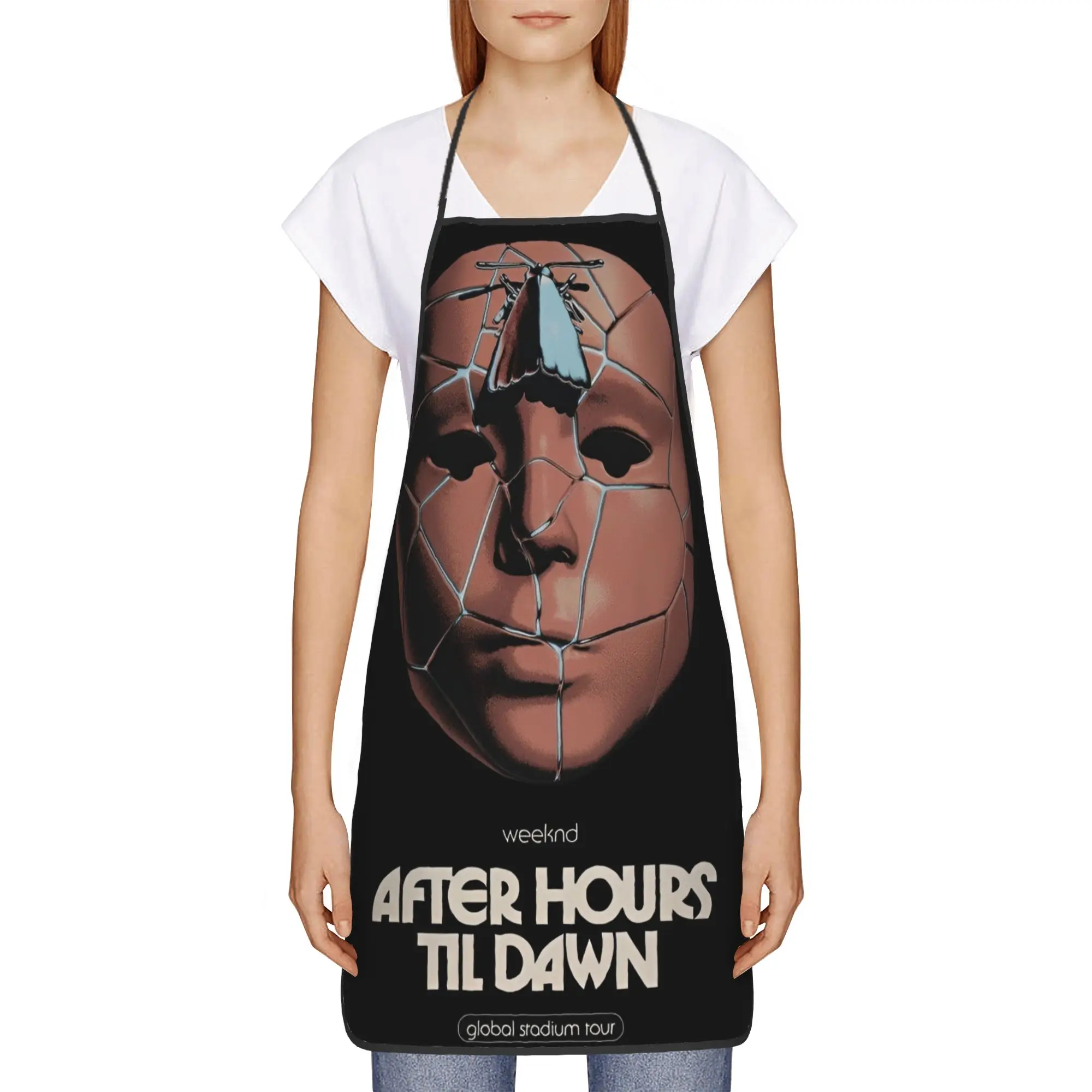 The Weeknd Singer  Music Album Tour Apron  Restraunt Barber Kitchen Accessories Cute Household Aprons without Pocket