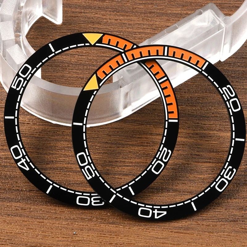 

31,5-38 мм вставка безеля HEIMDALLR керамическая оранжевая светящаяся SKX007 009 6105 для NH35 NH36 часы для дайвинга автоматические часы BEZEL