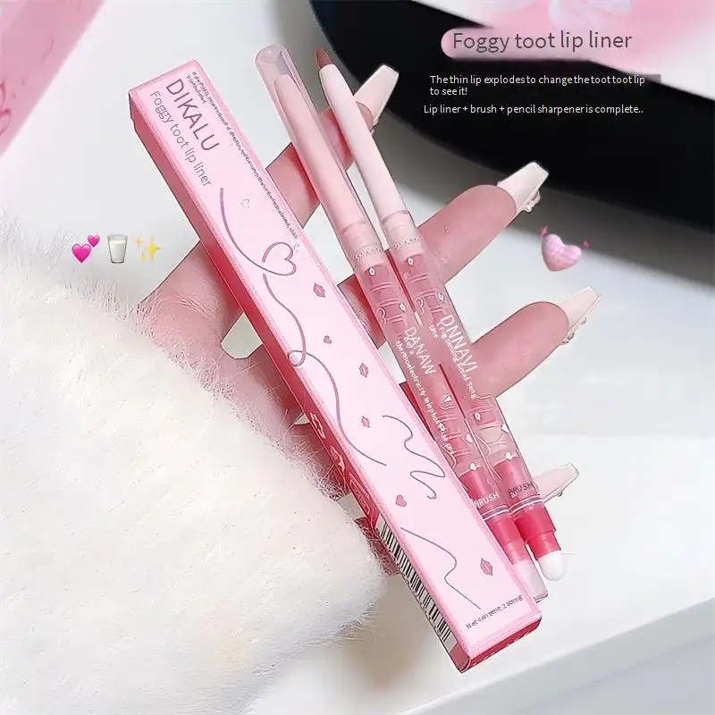 Pennello + Rossetto + Temperamatite Dudu Lip Liner Pen Matte Blending Lip Rimpolpante Penna per labbra con base impermeabile a lunga durata