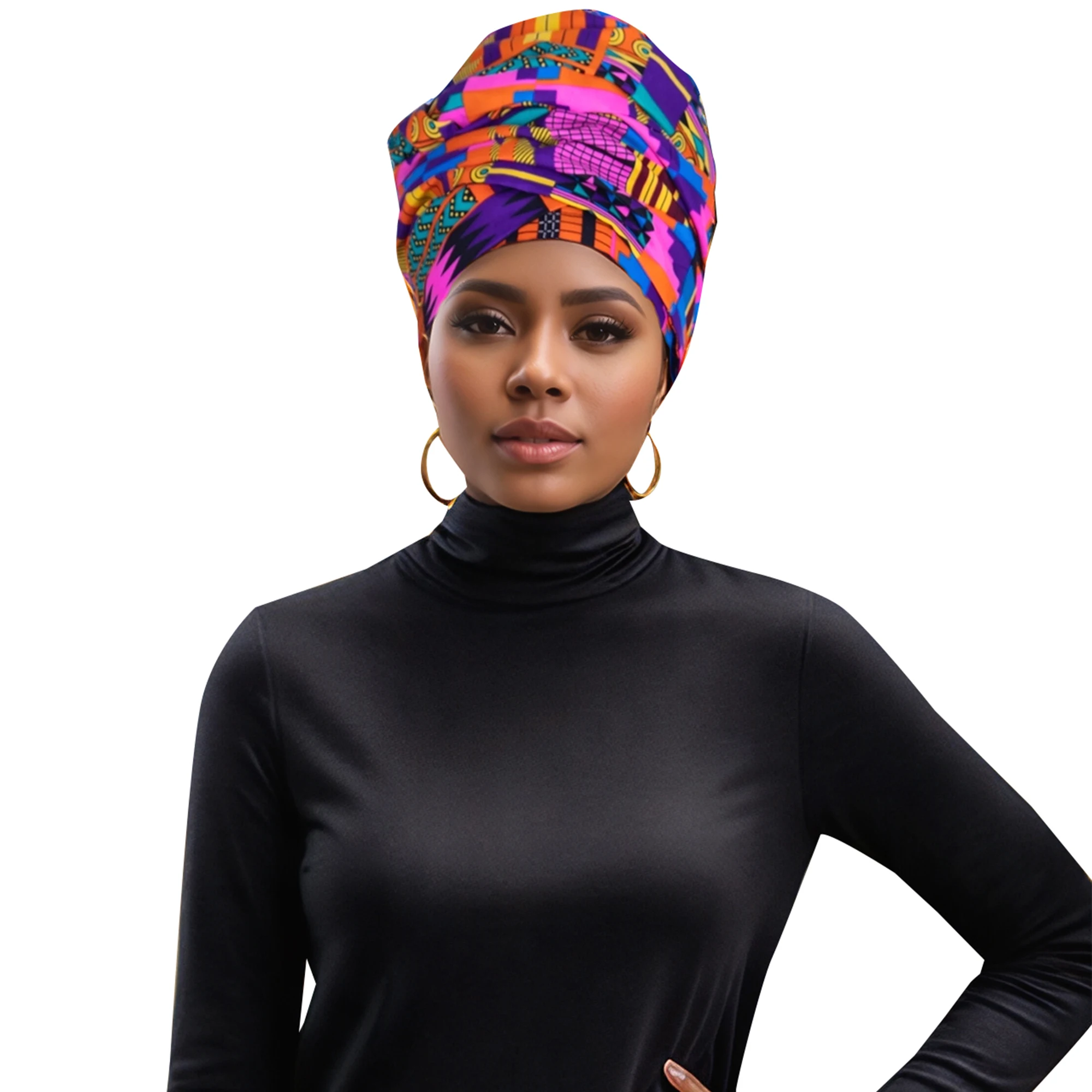 African Fashion Head Scarf Print Wax Cotton Women African Clothing Bazin Rich Headwear African Head Wraps for Women Wyb997