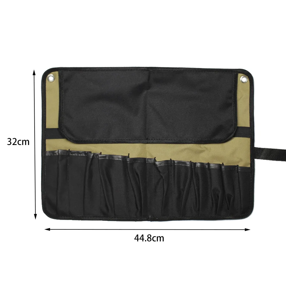 Portable Storage Bag Multifunctional Tool Kit Multi Pocket Tool  Emergency Repair Tools Thickened Large Roll Bag For Motorcycle