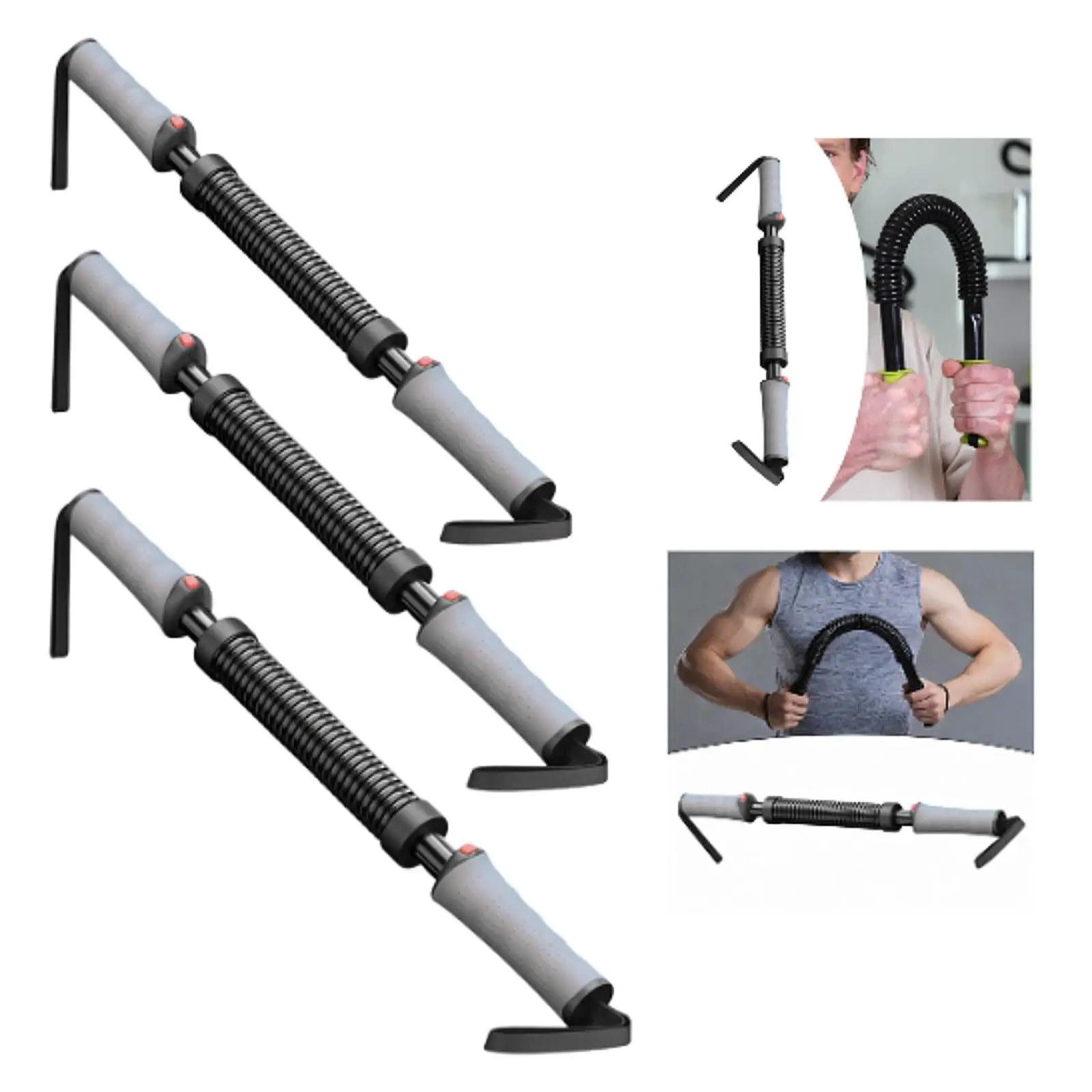 Power Twister Bar Chest Expander Chest Builder Fitness Upper Body Exercise