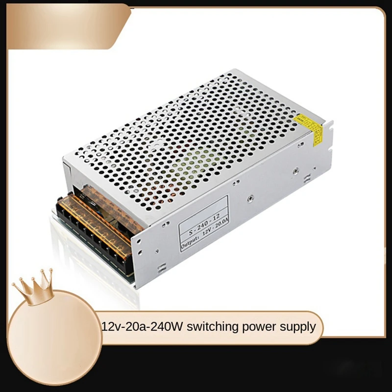 

12V Power Transformer 12V Switching Power Supply 240W 20A DC Light Bar Drive Power Adapter Durable