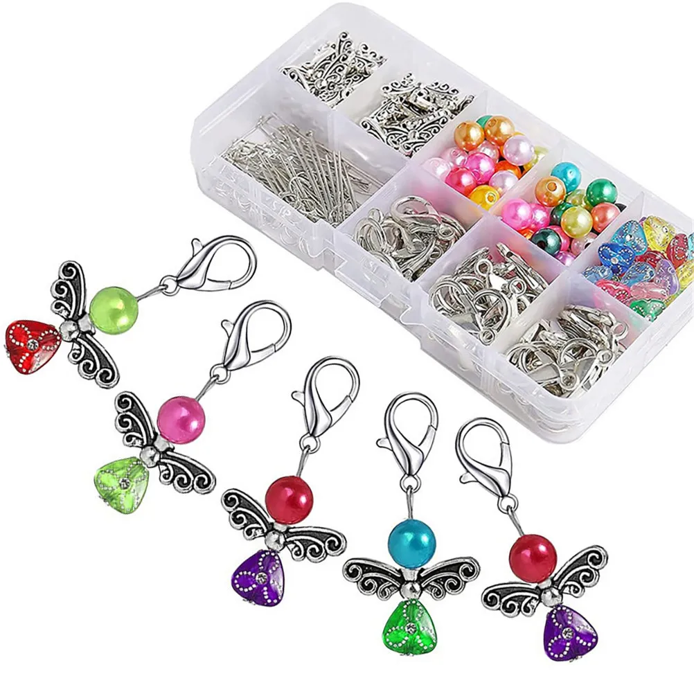 50Pcs Angel Keychain Set Exquisite Electroplated Key Rings with Hanging Tags for Luggage Car Decor Souvenirs Valentine's Day