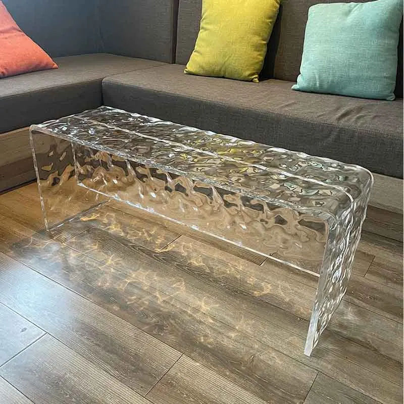 아크릴 긴 의자, 투명한 물 리플 의자, 신발 교환 의자, 발판, 가정용 식사 의자, 이동 좌석, 맞춤형