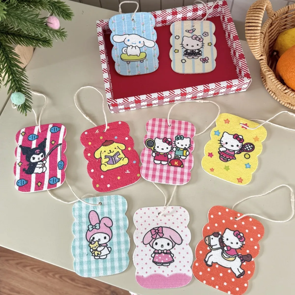 

The New Cartoon Cute Kt Compressed Wood Pulp Bowl Washing Sponge Wipe Non-stick Oil Absorbent Sponge Wipe Kitchen Cleaning