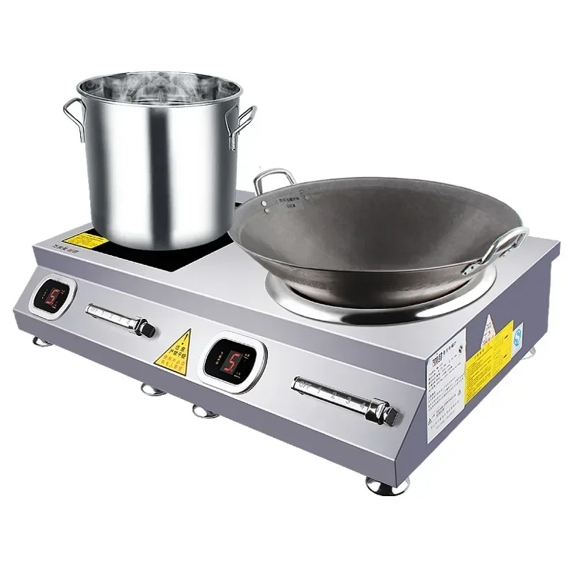 

Commercial Double Stove Induction Cooker Hotel School Canteen Cooking Machine Industrial Household Electric Stove WM-552K