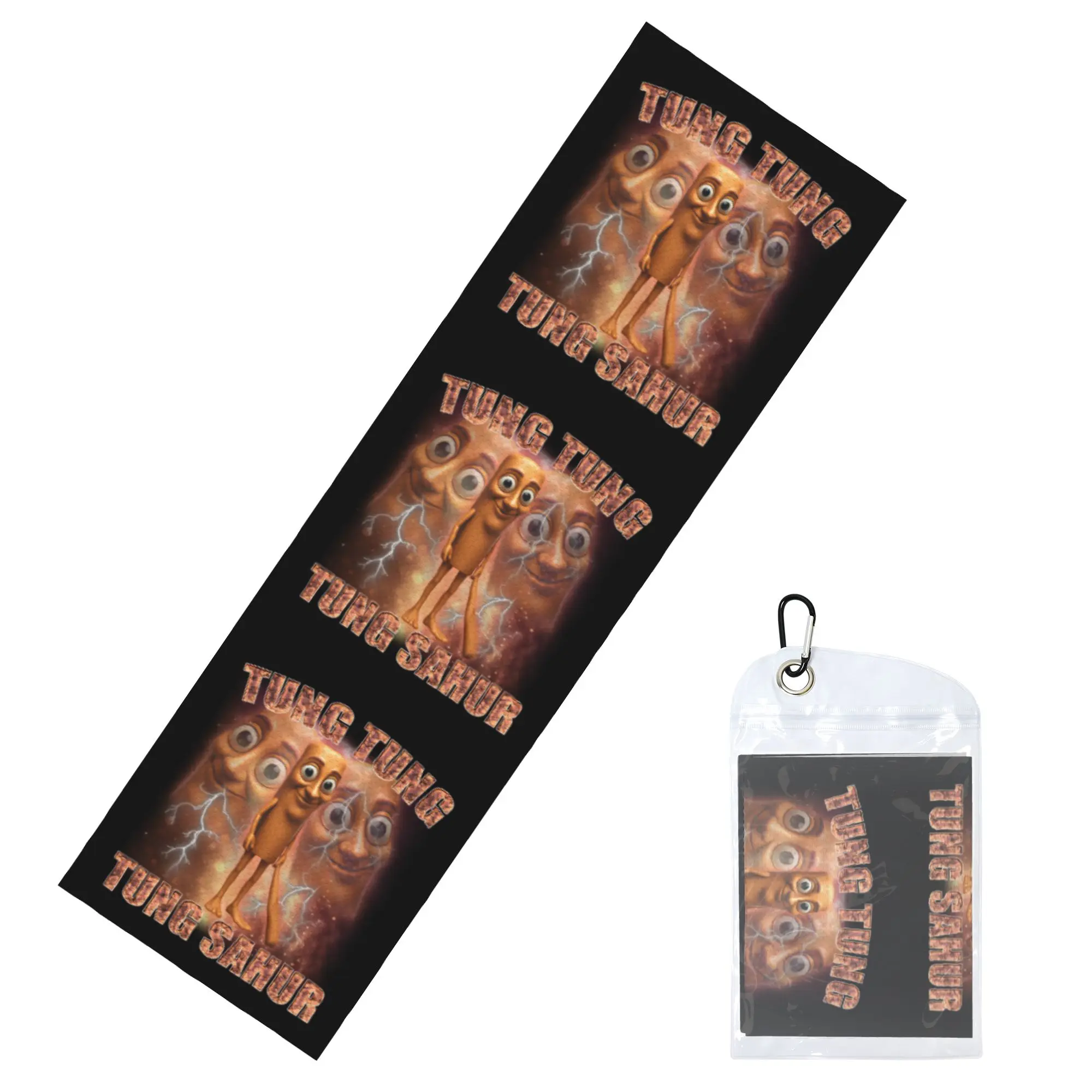 Tung Tung Tung Sahur Italian Brainrot Meme Cold Exercise Towel Face Towel Quick Drying  Shower Breathable Cold Towel