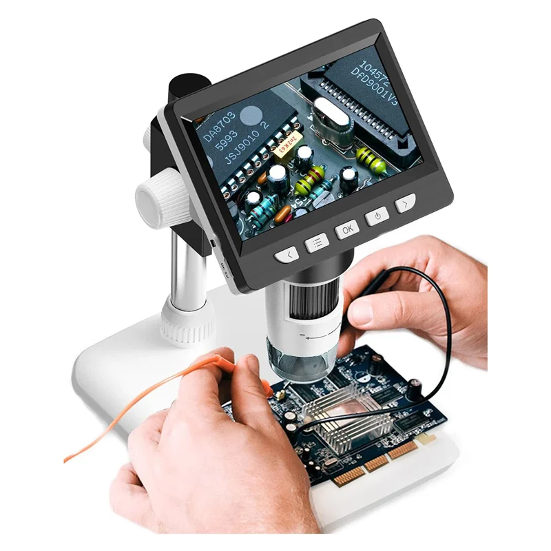 

Vlag 4.3 Inch Digital Microscope Magnification Microscope For Adults, With 8 Adjustable LED Fill Lights For Phone Repair