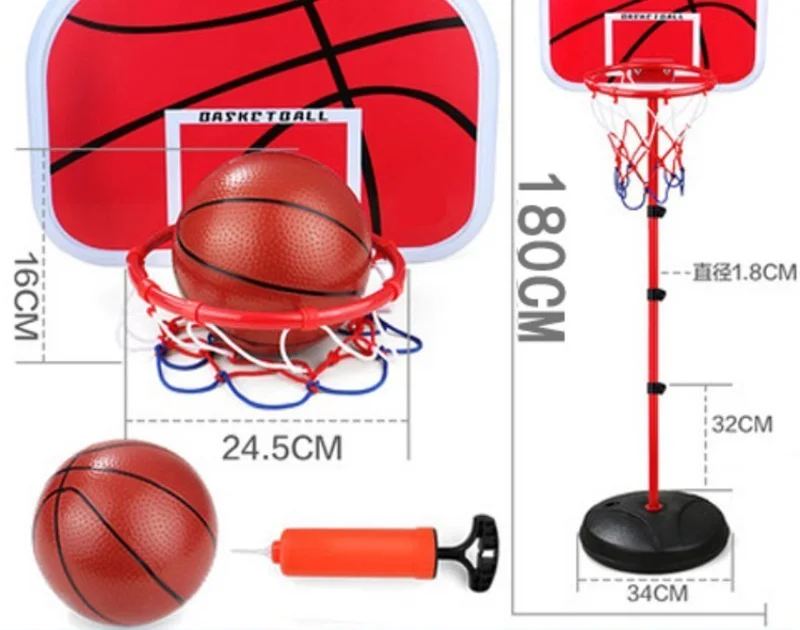 Rak Simpai Basket Dapat Disesuaikan untuk Anak-anak Usia 1-14 Tahun Bayi Luar Ruangan Bola Dalam Ruangan Papan Olahraga