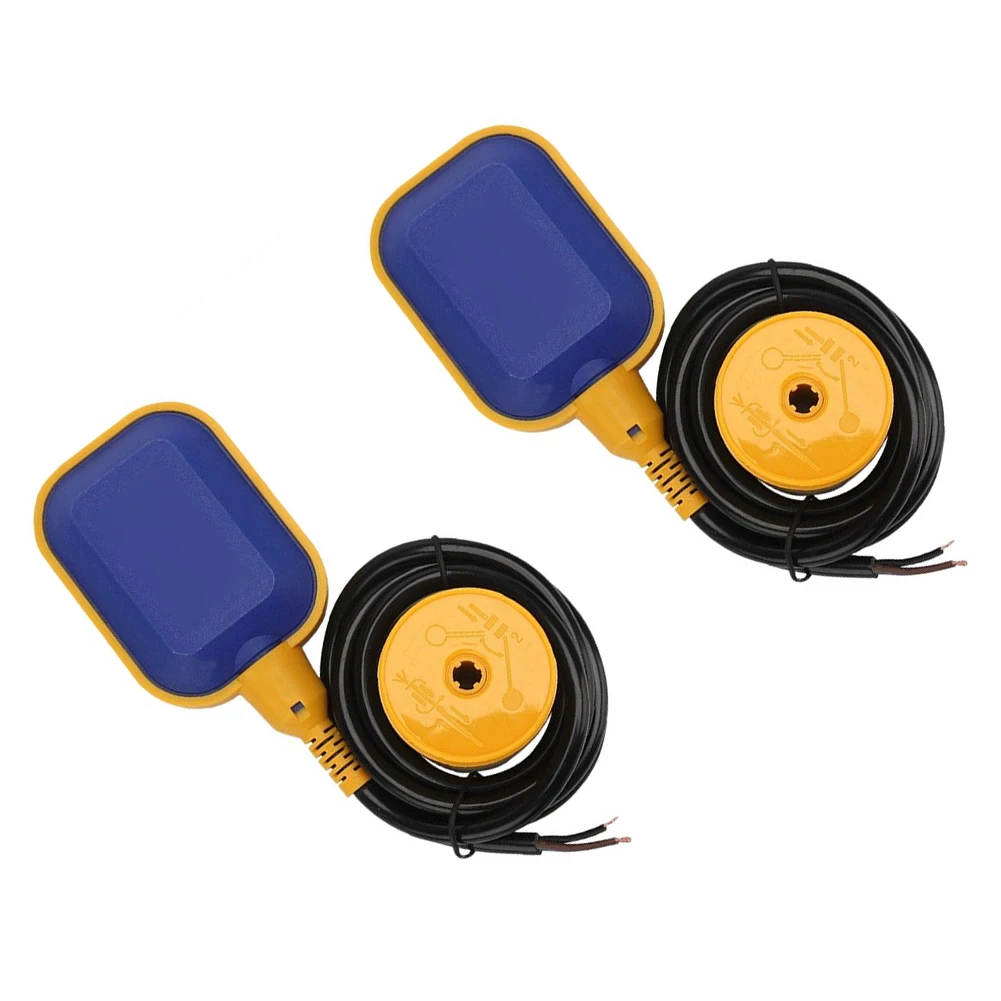 2pcs Submersible Level Switch for Water Tower Tank and Aquarium Applications with PVC Housing and Robust Float Design