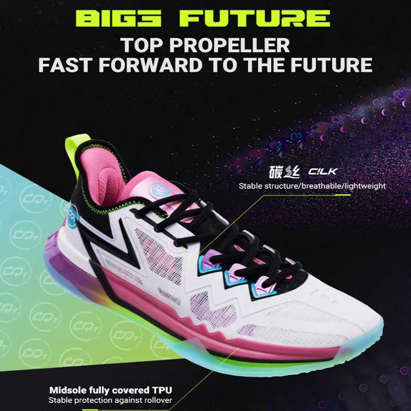 361 Degrees BIG3 3.0 Future Men Basketball Shoes Wear-Resistant Breathable Carbon Plate Professional Training Sneakers 672411114