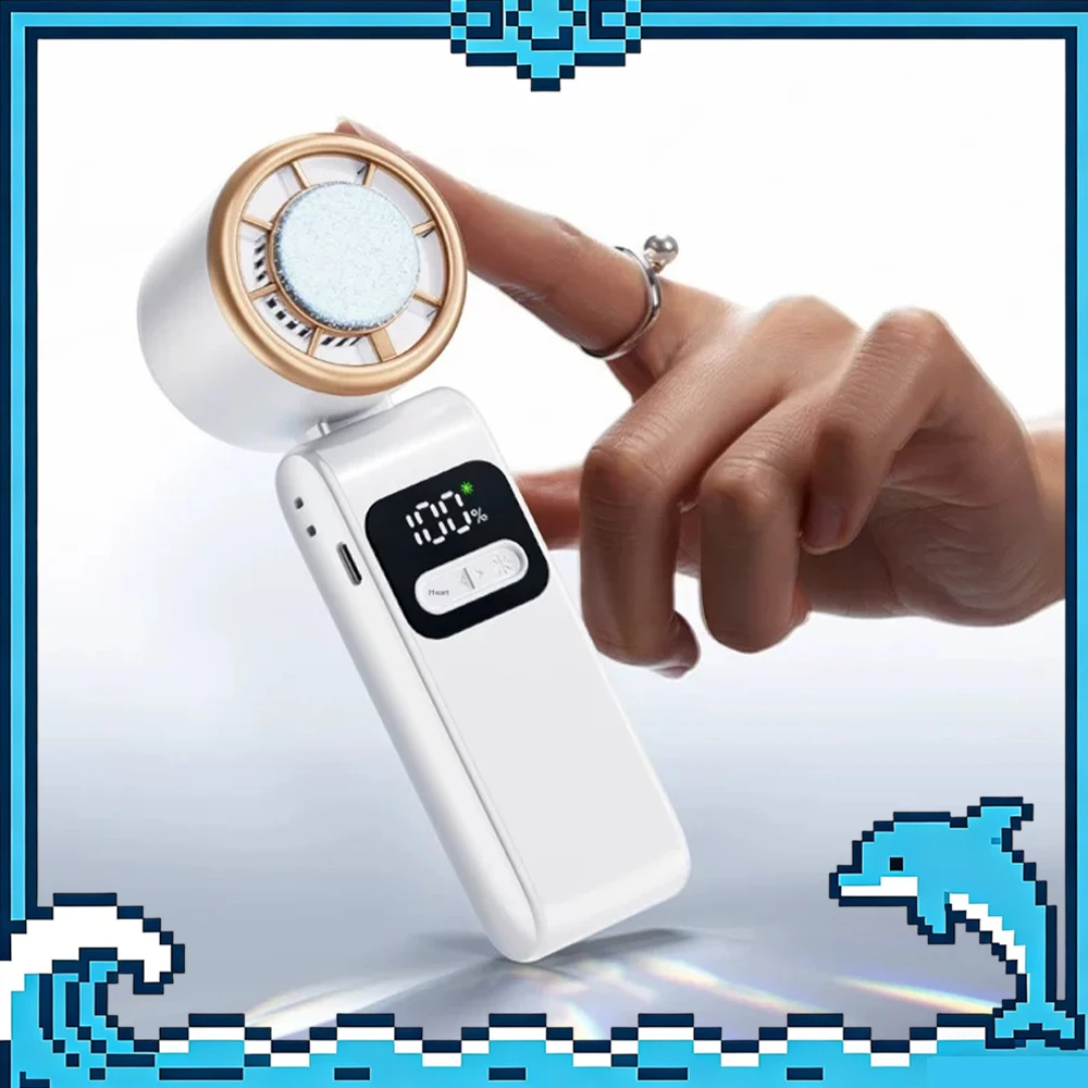 OYOCO DZ02 Handheld Small Fan IEC Utlar Refrigeration Ice Sense Cooling Handheld Fan Multi Core Semiconductor Light Weight Gifts
