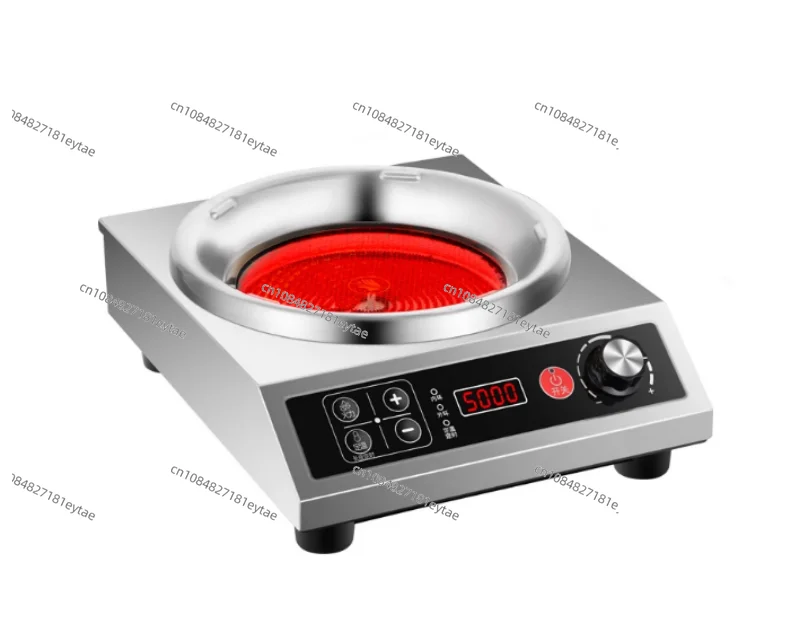 

5000W High-power Concave Ceramic Cooker Electric Ceramic Stove Stainless Steel Stir Fry Stove