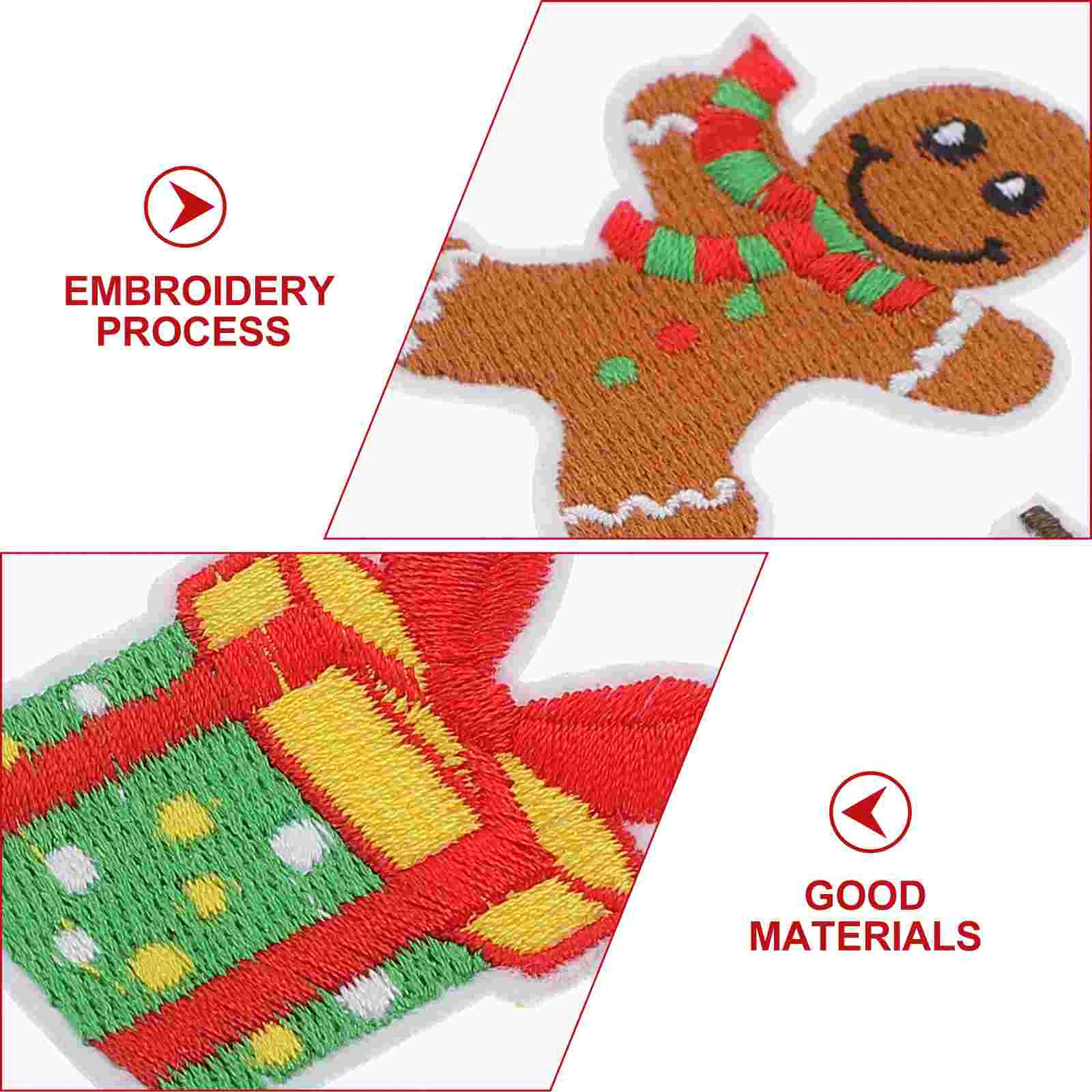 16 Pcs Christmas Stickers DIY Patch Clothing Accessories Garment Decorative Patches Wild Bag Ornaments Sewing Xmas Clothes