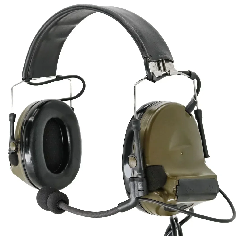 TCIHEADSET-auriculares tácticos electrónicos Airsoft, Comtac II, cancelación de ruido, captación, protección auditiva, auriculares tácticos + U94 PTT