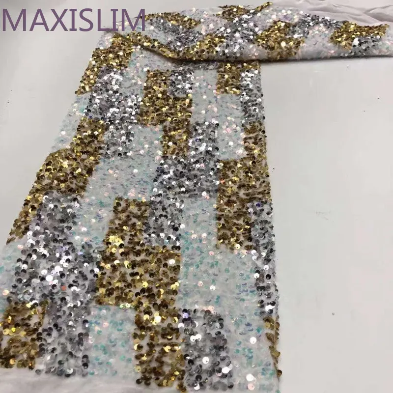 New Fashioned 5MM Flannel Sequin Fabrics By Yard For Party Dress Background Tablecloth Decoration Costume Design Wide:125CM