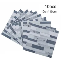 10x Self-Adhesive 3D-Mosaic Tile Sticker Kitchen Bathroom Wall Sticker For Home Bathroom Montage Decoration 10x10cm Epoxy 3
