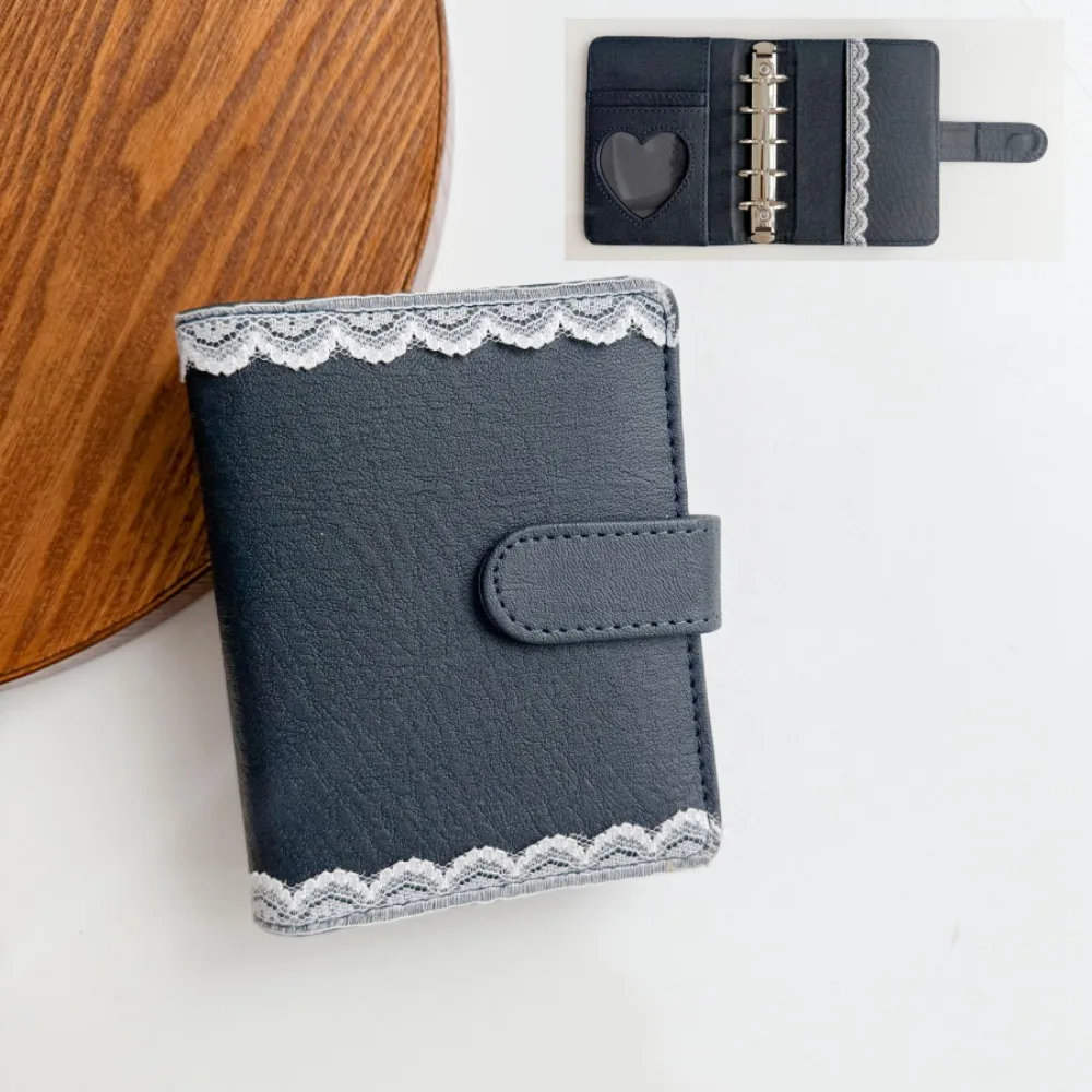 

Refillable M5 Binder Cover PU Leather DIY Notebook Lace Cover Binder Cover Silver Color Waterproof Looseleaf Notebook Wrap