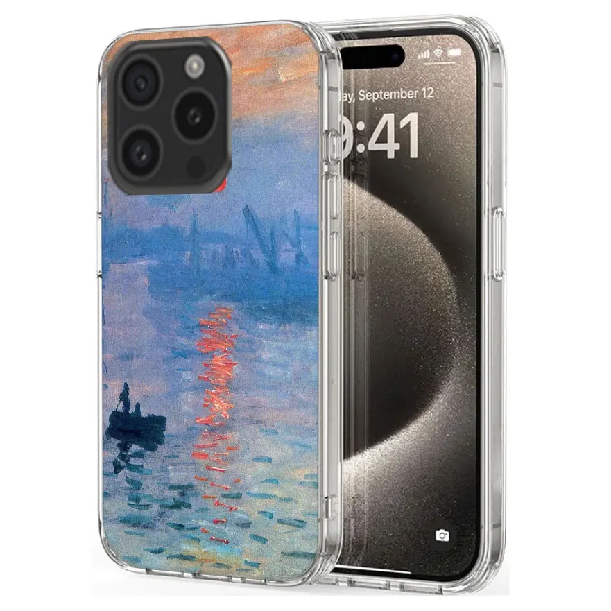 Claude Monet Garden Lotus Bridge Clear Phone Case For Apple iPhone 12 13 Mini 11 14 15 16 Pro Max Cover XS MAX XR Soft