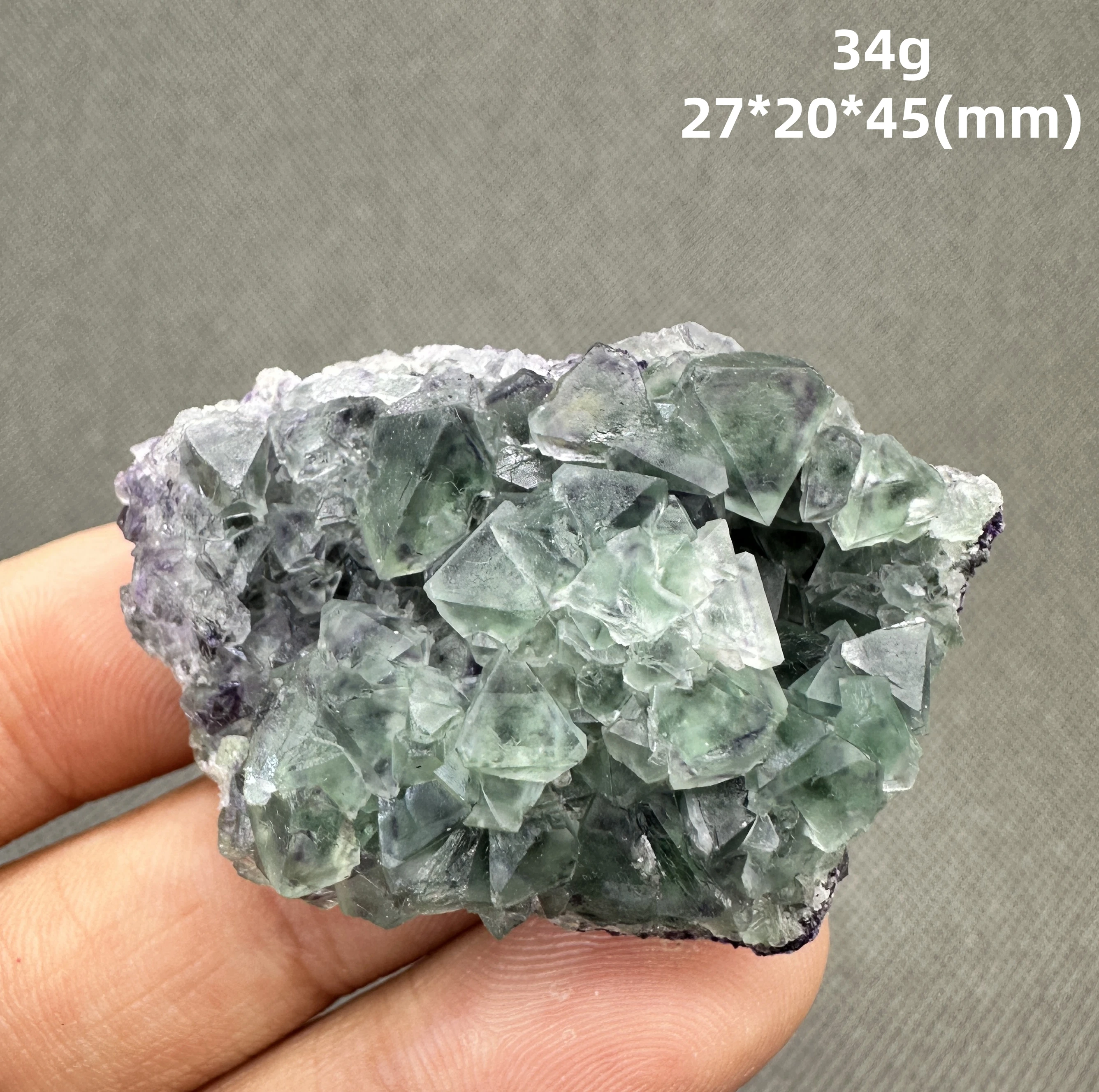 Natural Inner Mongolia octahedral green fluorite mineral specimens + healing quartz crystals and stones rock gemstone view 6