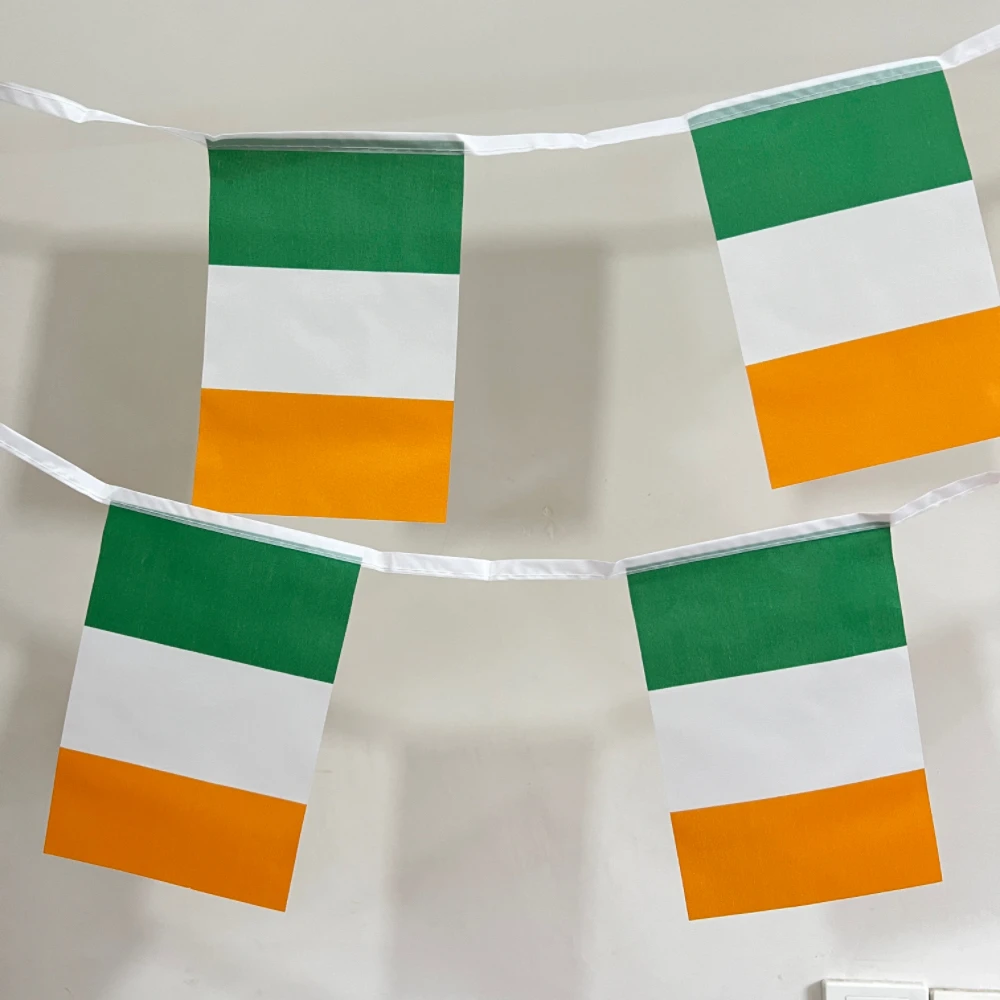 CZY Ireland String Flag Irish Flags Bunting St. Patrick's Day Hanging Ornament Holiday Decorations Party SuppliesHome Decor